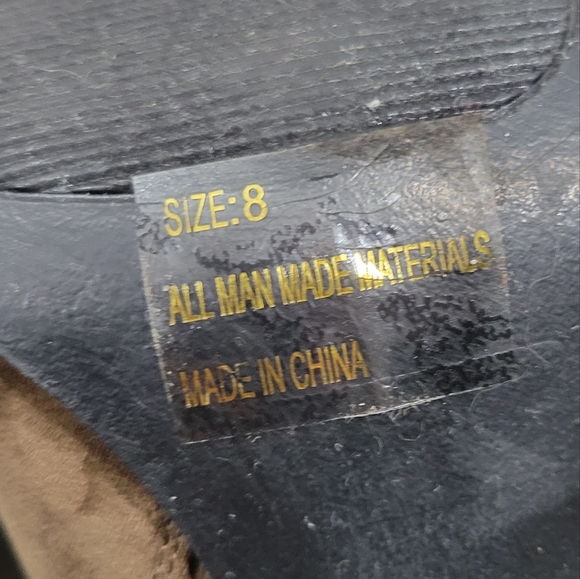 Charlotte Russe Brown Faux Suede Thigh High Heeled Boots Size 8 - Picture 8 of 9